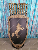 Каминный набор Щит-подставка Конь на 10 шампуров Афон