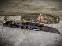 Набор шампуров разные звери с ножом (коричневый)