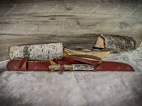 Набор шампуров Царская охота с ножом Кизляр (сандал)