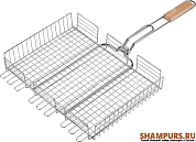 Профессиональная сетка для барбекю из толстого нержавеющего прута 39 см на 35 см