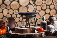 Сковорода Садж из стали 40 см с подставкой Огонек