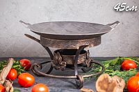 Сковорода Садж из стали 45 см на кованой подставке Кебаб