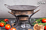 Сковорода Садж из стали 50 см на подставке с емкостями для соуса