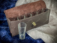 Кожаная рюмочница