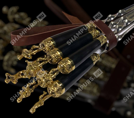 6 шампуров Музыканты в кожаном колчане