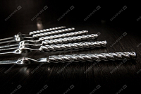 6 шампуров стальной полированный - Chromium Steel 45 см