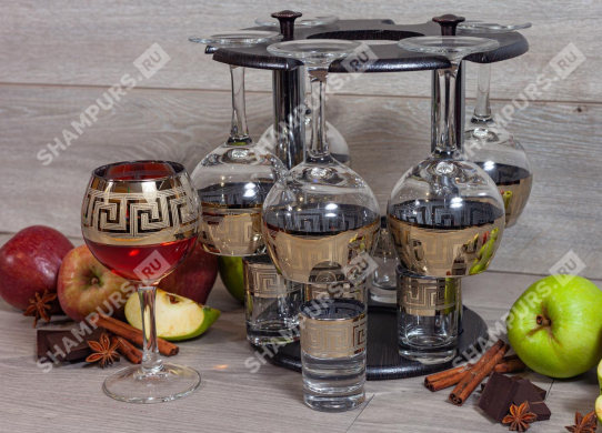 Бар Греция (Барная стойка Искушение + 6 фужеров + 6 стопок)