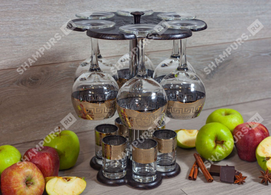 Бар Вдохновение (Барная стойка + 6 фужеров + 6 стопок)