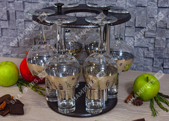 Бар Версаль (Барная стойка Искушение + 6 фужеров + 6 стопок)