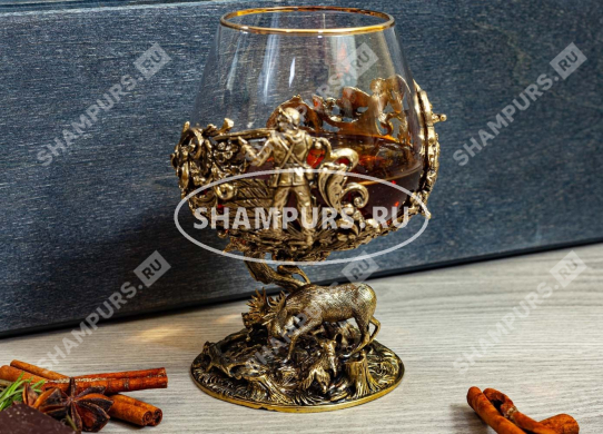 Бокал для коньяка Охота на Лося элит