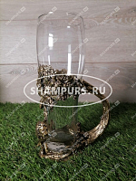 Бокал с литой ручкой для пива Лев