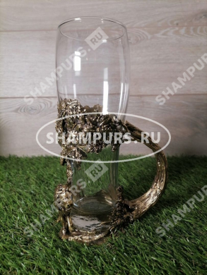 Бокал с литой ручкой для пива Лев