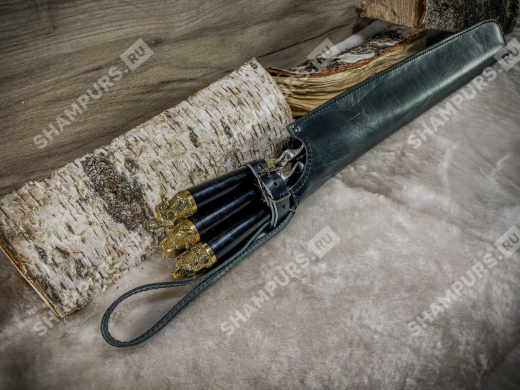 Чехол-футляр с шампурами Звери (черный)