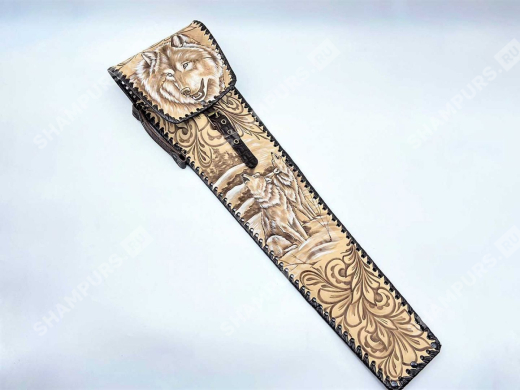 Чехол кожаный для шампуров - Охота