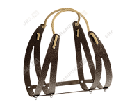 Дровница с пеньковой ручкой L