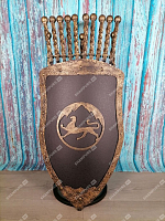 Каминный набор Щит-подставка Барс на 10 шампуров Бештау