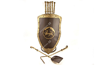 Каминный набор Щит-подставка Барс на 6 шампуров Эльбрус