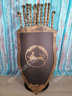 Каминный набор Щит-подставка Барс на 8 шампуров Монблан