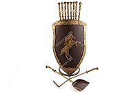 Каминный набор Щит-подставка Конь на 8 шампуров Эльбрус