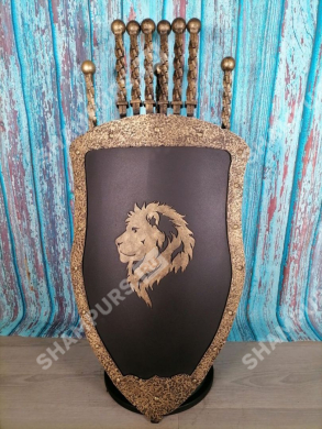 Каминный набор Щит-подставка Лев на 6 шампуров Бештау