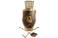 Каминный набор Щит-подставка Лев на 8 шампуров Эльбрус