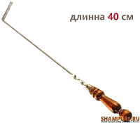 Кочерга с деревянной ручкой 40 см