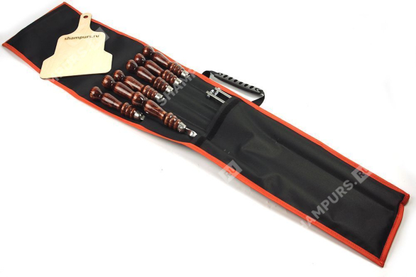 Комплект профессиональных шампуров в чехле с кочергой № 2