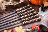 Кованые шампуры комплект 6 шт -  Бештау