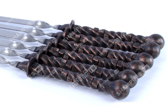 Кованые шампуры комплект 6 шт - Тор