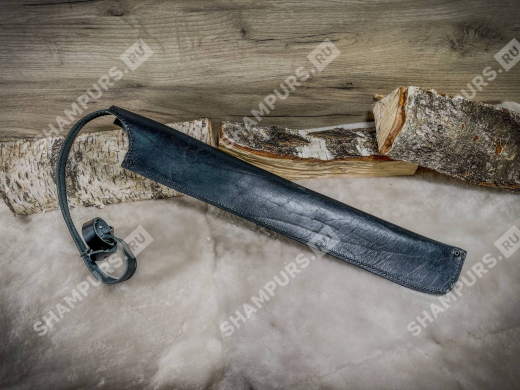 Кожаный чехол-футляр для шампуров (черный)