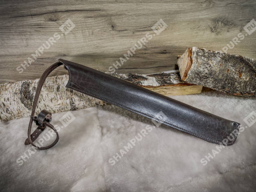 Кожаный чехол-футляр для шампуров (коричневый)