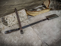 Кожаный колчан для шампуров (коричневый)