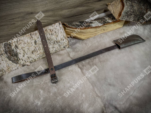 Кожаный колчан для шампуров (коричневый)