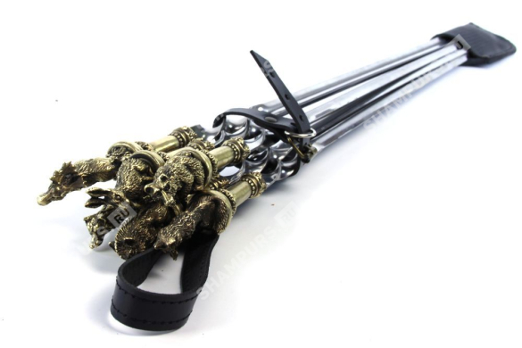 Кожаный колчан с шампурами - Лесная Сказка