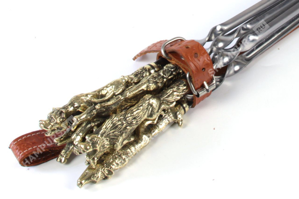 Кожаный колчан с шампурами - Звери (цельное литье)