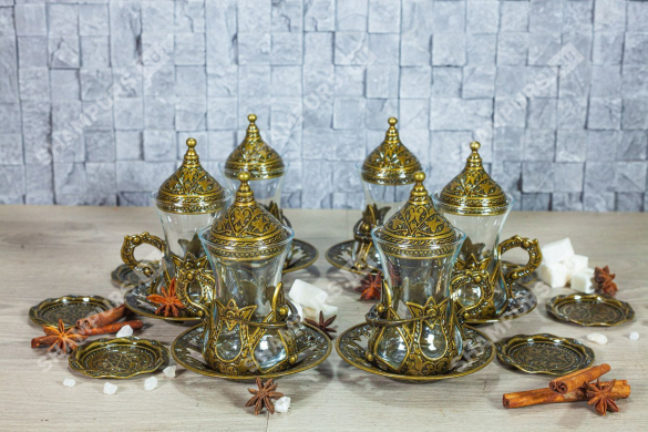 Набор армуд на 6 персон Античное золото