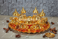 Набор армуд подарочный золото с подносом