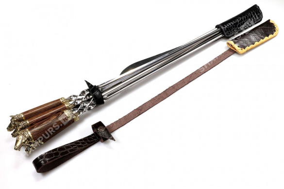 Набор для шашлыка Лошади - 5 (объемная рукоять)