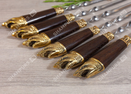 Набор шампуров Акулы объёмная рукоять без чехла