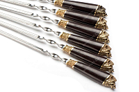 Набор шампуров без чехла - Кабаны (объемная рукоять)