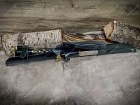 Набор шампуров разные звери с ножом (черный)