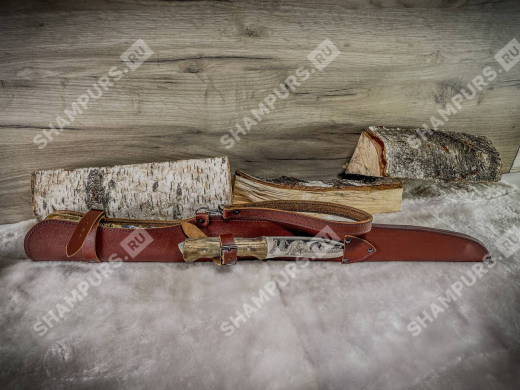 Набор шампуров Царская охота с ножом Кизляр (сандал)