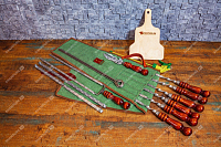 Набор шампуров в чехле "Дачный - 2"