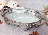 Овальный зеркальный поднос