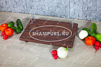 Поднос сервировочный деревянный для шашлыка