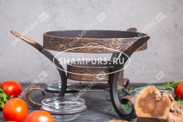 Подставка кованая с емкостями для соуса