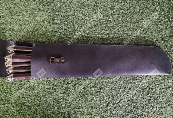 Саблезубые тигры (объемная рукоять) в чехле кожаный - 2