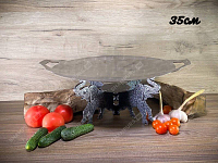 Садж из нержавеющей стали 35 см с подставкой Слоны