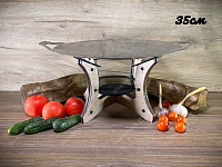 Садж из нержавеющей стали 35 см с подставкой Тетра