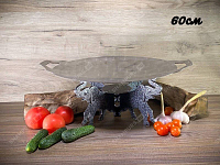 Садж из нержавеющей стали 60 см с подставкой Слоны